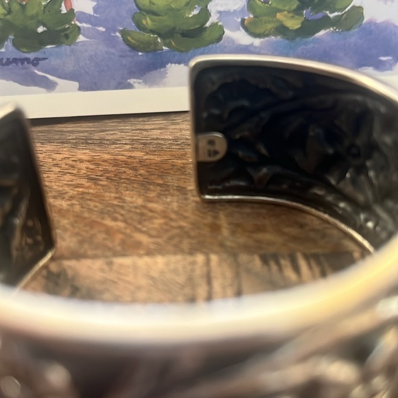 Floral sterling silver cuff bracelet ✨ - Picture 3 of 8